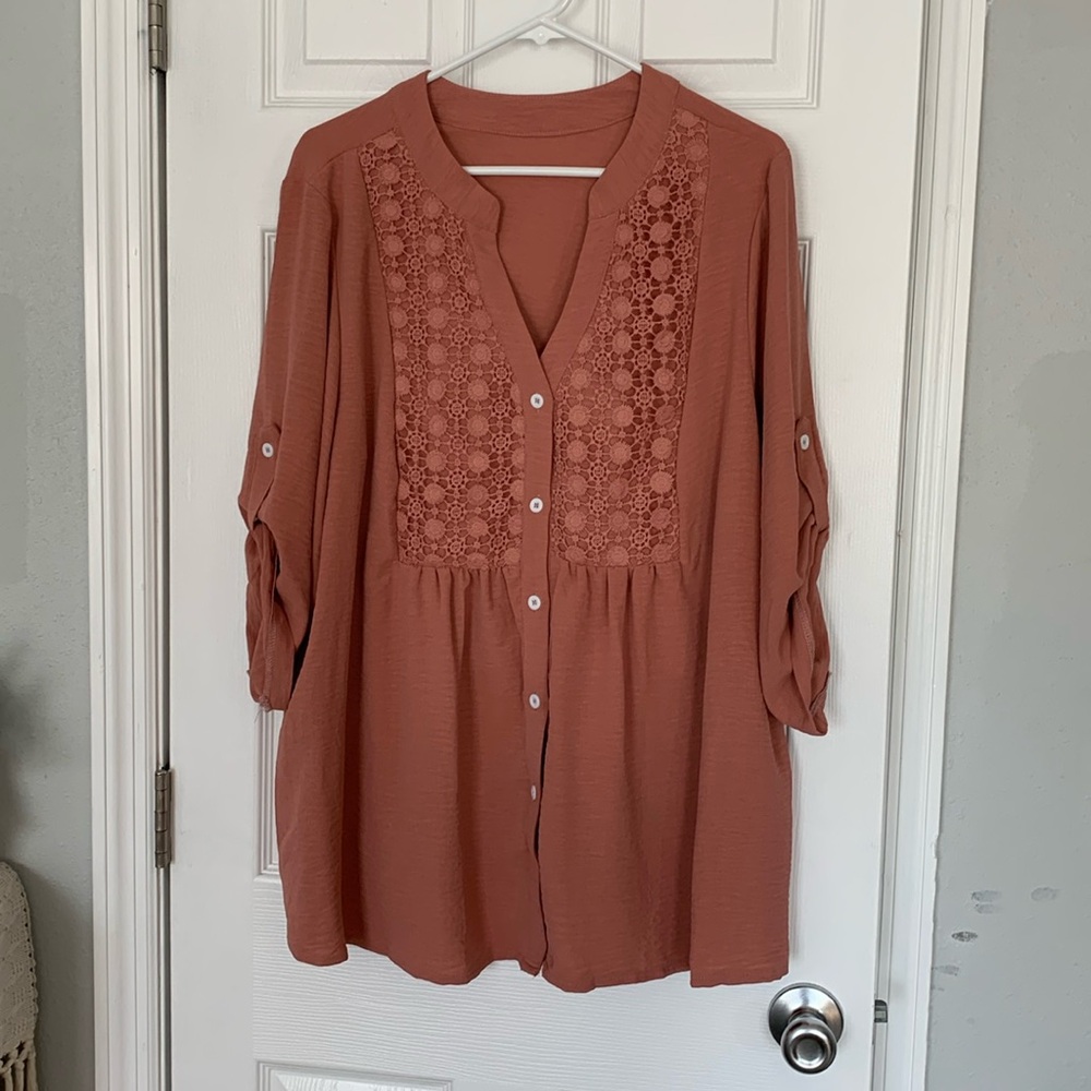 2XL Shein curve blouse, adjustable sleeves, never worn, in new condition no tags - Picture 1 of 3